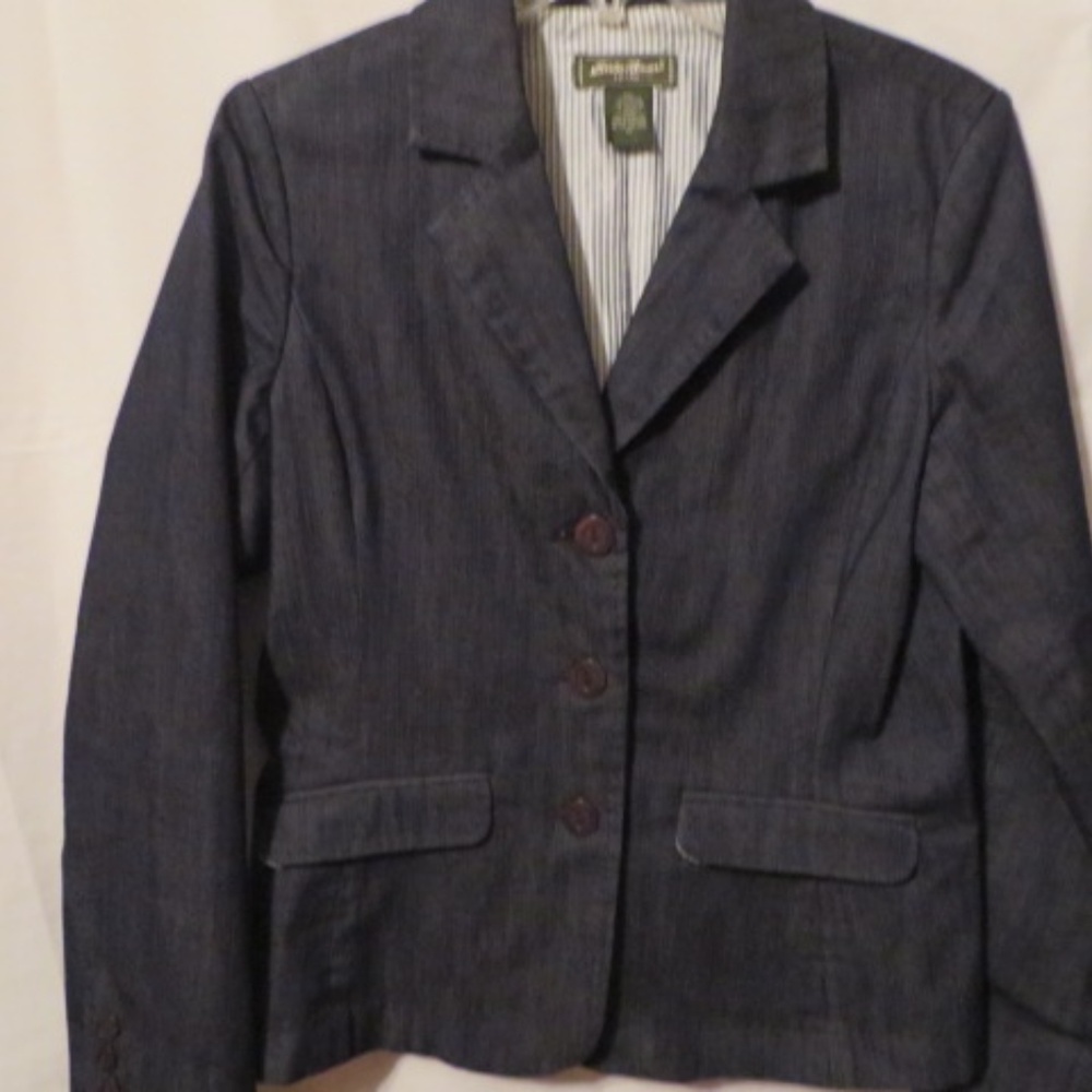 Eddie Bauer Stretch Lined Jean Blazer, NWOT, Sz 10